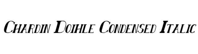Chardin Doihle Condensed Italic  フリーフォントのダウンロード