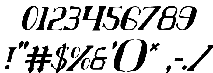 Chardin Doihle Condensed Italic Font OTHER CHARS