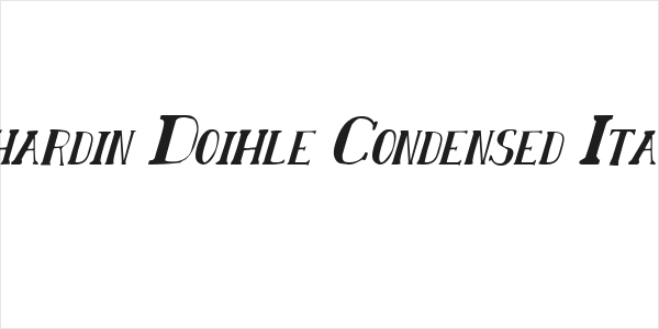 Chardin Doihle Condensed Italic Logo
