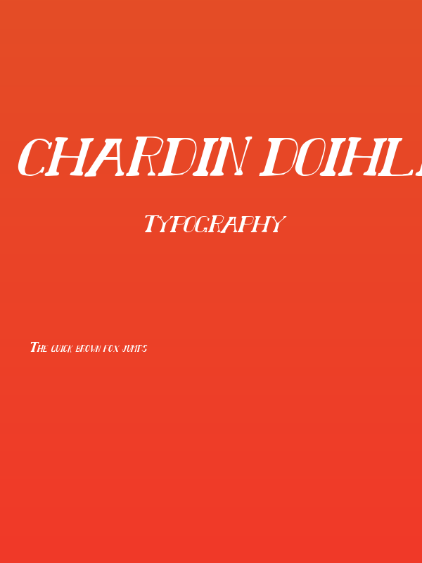 Chardin Doihle Condensed Italic Poster