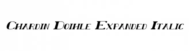 Chardin Doihle Expanded Italic  フリーフォントのダウンロード