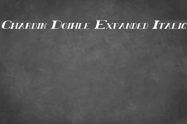 Chardin Doihle Expanded Italic Fuentes examples