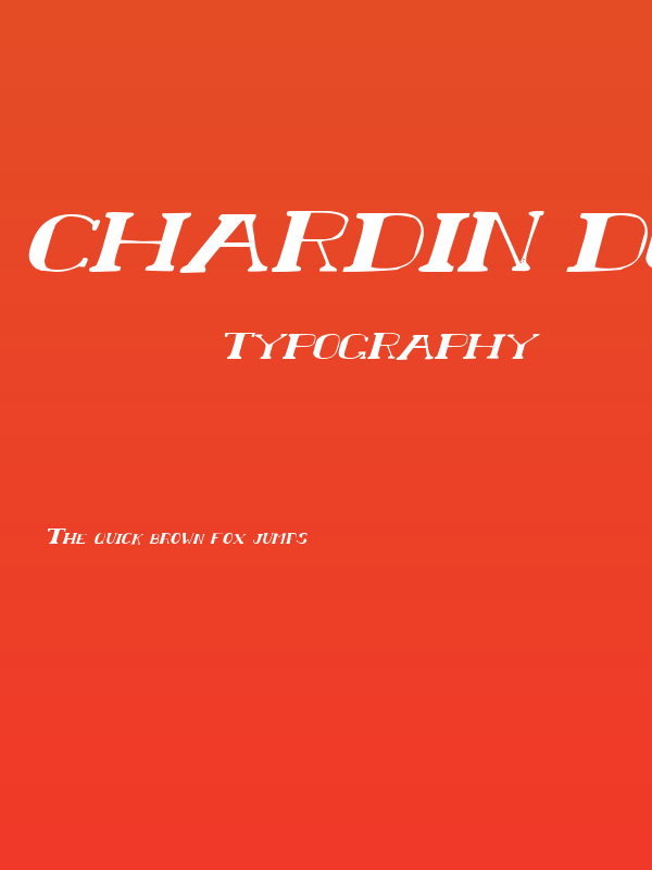 Chardin Doihle Expanded Italic Poster