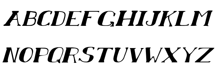 Chardin Doihle Expanded Italic Font LOWERCASE