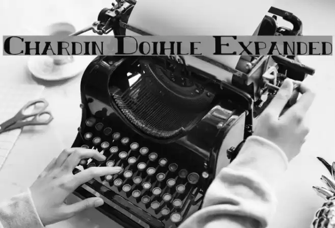 Chardin Doihle Expanded Schriftart examples
