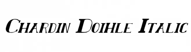 Chardin Doihle Italic  フリーフォントのダウンロード