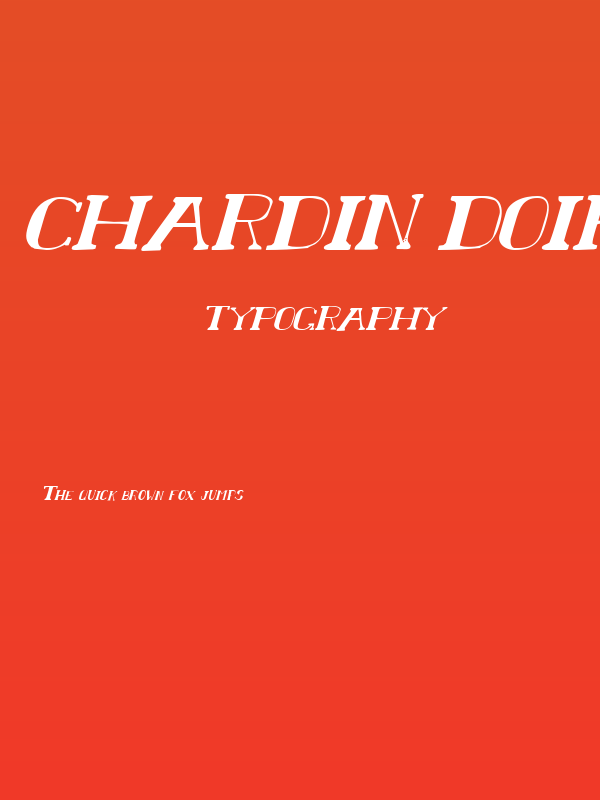 Chardin Doihle Italic Poster