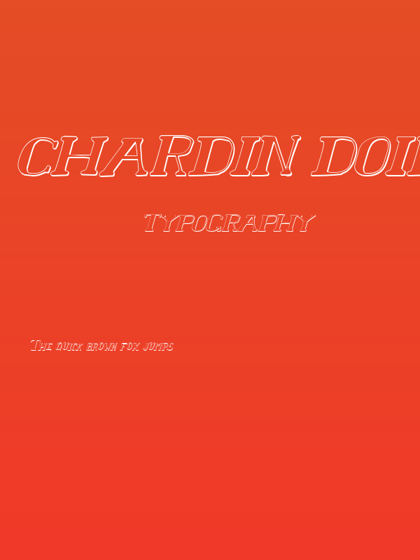 Chardin Doihle Shadow Italic Poster