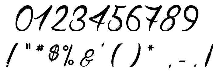 Chardons Brush Font OTHER CHARS