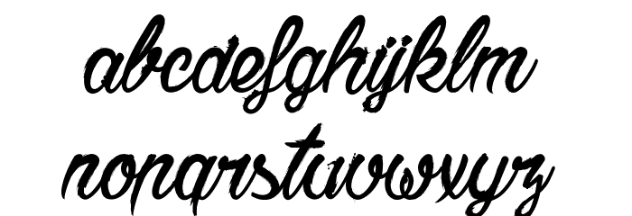 Chardons Brush Font LOWERCASE