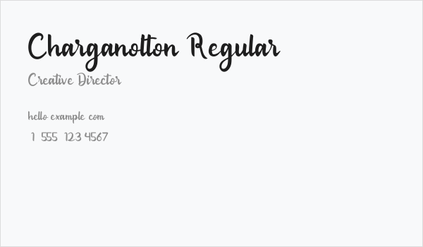 Charganolton Regular Business Card