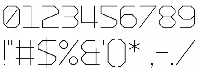 Charge Vector Thin Font OTHER CHARS