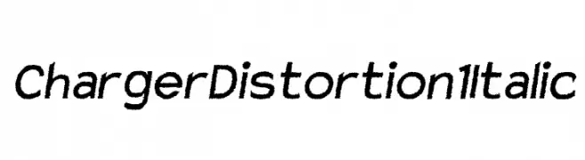 Charger Distortion 1 Italic  Free Fonts Download