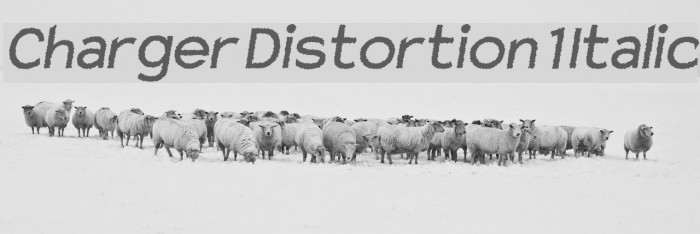 Charger Distortion 1 Italic Font examples