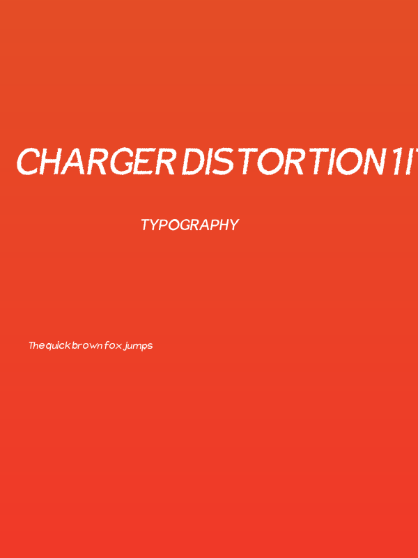 Charger Distortion 1 Italic Poster