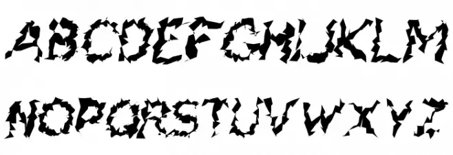 Charger Distortion 2 Italic फ़ॉन्ट अपरकेस