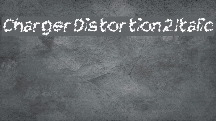 Charger Distortion 2 Italic Font examples