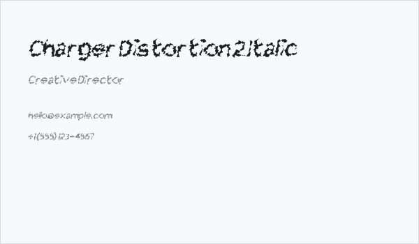 Charger Distortion 2 Italic Business Card