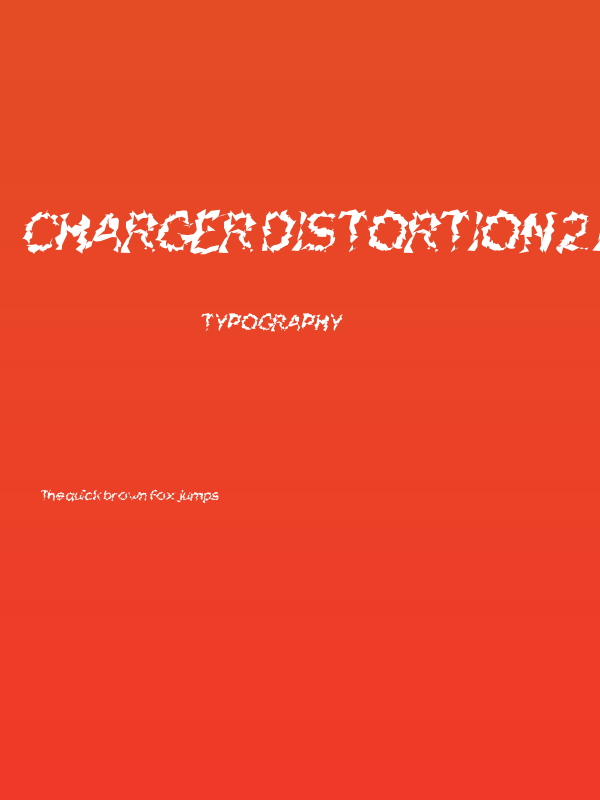 Charger Distortion 2 Italic Poster
