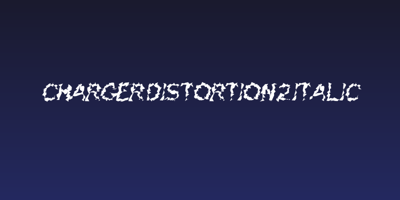 Charger Distortion 2 Italic Social Header