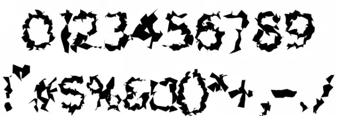 Charger Distortion 2 Font OTHER CHARS