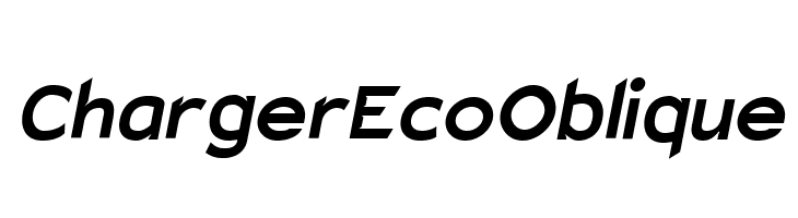 Charger Eco Oblique  font caratteri gratis