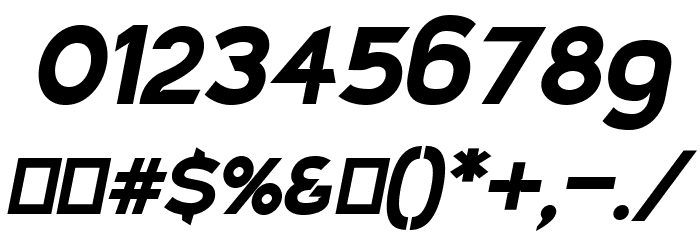 Charger EcoBlack Oblique Font OTHER CHARS