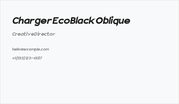 Charger EcoBlack Oblique Business Card