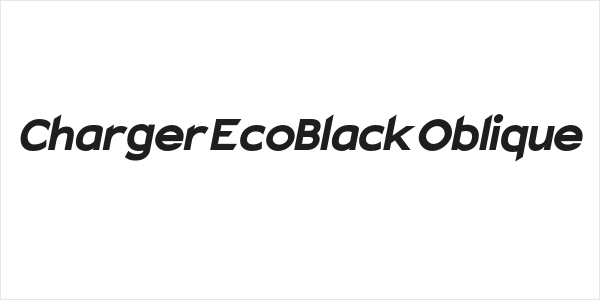 Charger EcoBlack Oblique Logo