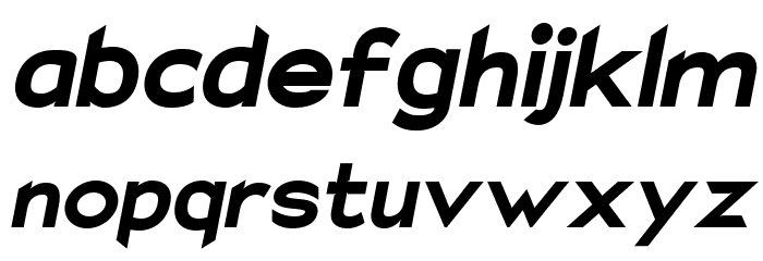 Charger EcoBlack Oblique Font LOWERCASE