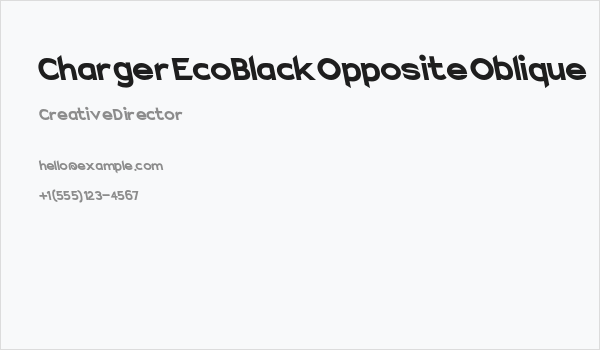 Charger EcoBlack Opposite Oblique Business Card