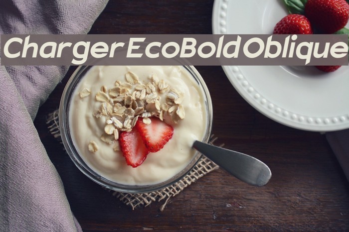 Charger EcoBold Oblique Font examples