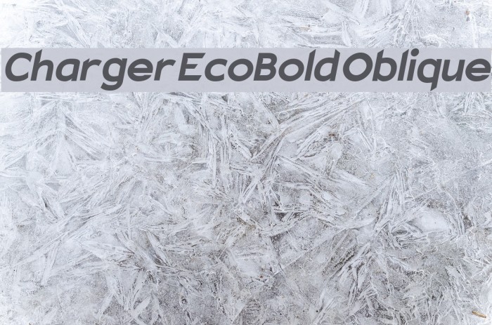 Charger EcoBold Oblique Font examples