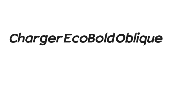 Charger EcoBold Oblique Logo