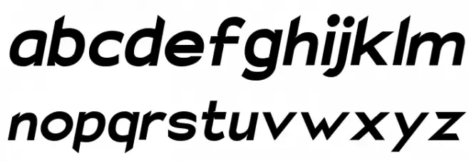 Charger EcoBold Oblique Font LOWERCASE