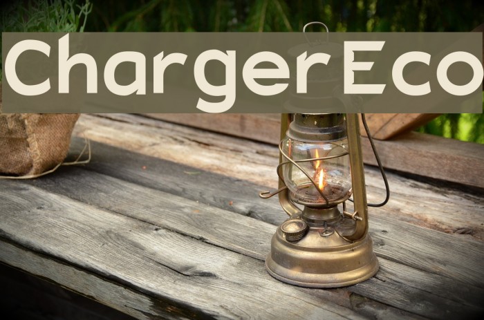 Charger Eco Font examples