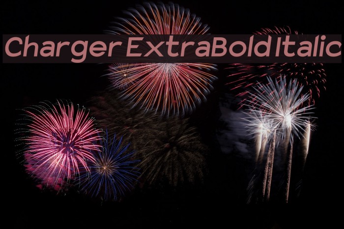Charger ExtraBold Italic Font examples
