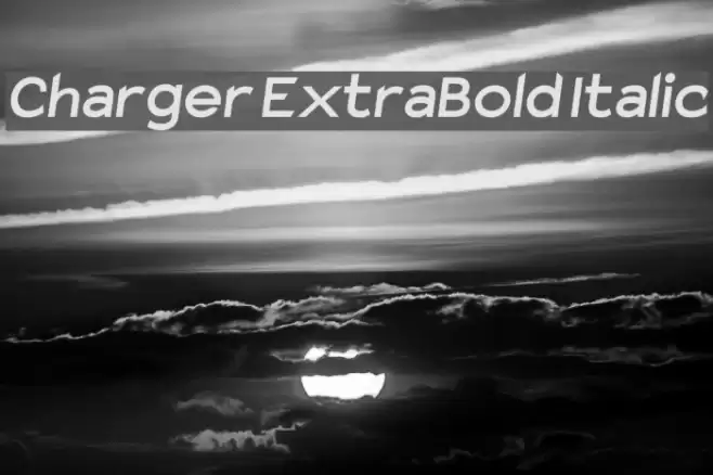 Charger ExtraBold Italic examples