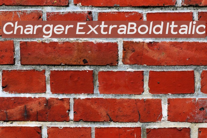 Charger ExtraBold Italic Font examples