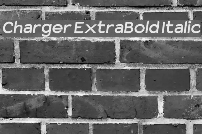 Charger ExtraBold Italic examples