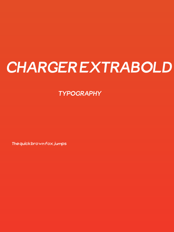 Charger ExtraBold Italic Poster