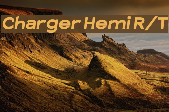 Charger Hemi R/T Font examples