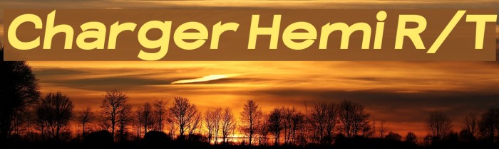 Charger Hemi R/T Font examples