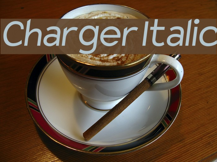 Charger Italic Font examples