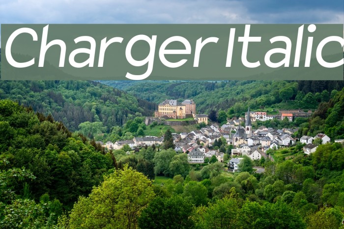 Charger Italic Font examples