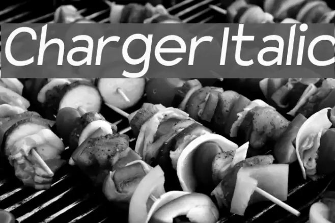 Charger Italic examples