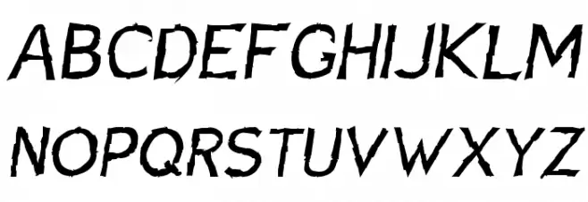 Charger Mayhem Oblique Шрифта ВЕРХНИЙ