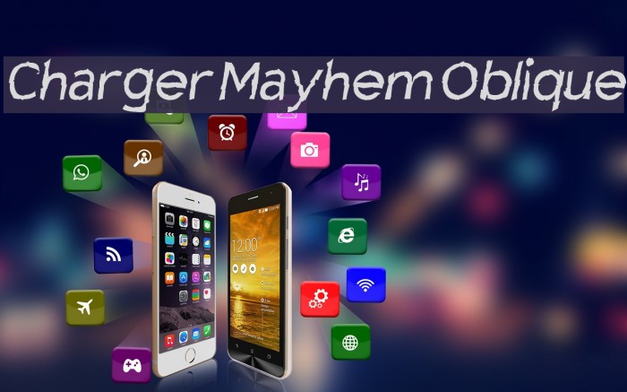 Charger Mayhem Oblique Font examples