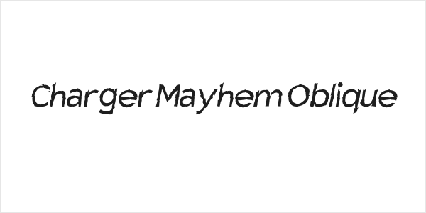 Charger Mayhem Oblique Logo