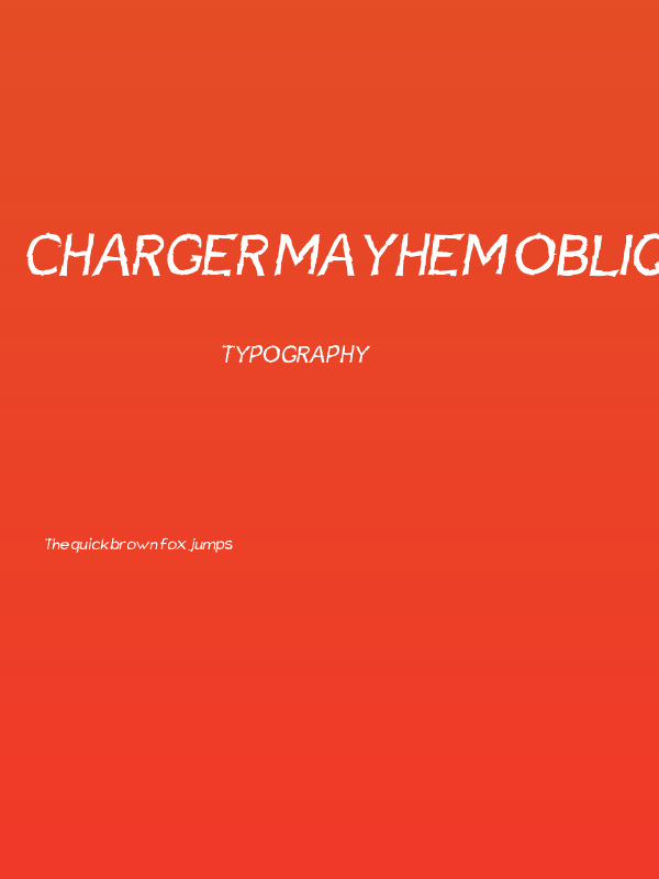 Charger Mayhem Oblique Poster